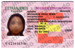 tarjeta identidad extranjero